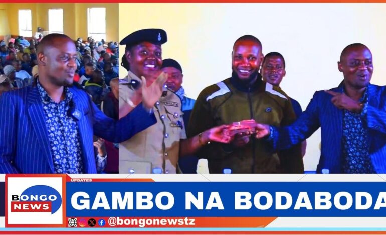  GAMBO AJITOLEA KUBORESHA MAZINGIRA YA KAZI YA WAENDESHA BODABODA
